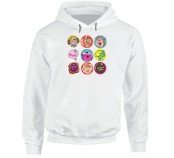 Scratch N Sniff Cool 80s Stickers Distressed Look Hoodie Scratch N Sniff Cool 80s Stickers Distressed Look Hoodie