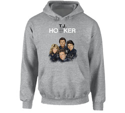 T.j. Hooker 80s Tv Series Show Worn Look Vintage Unisex Hoodie