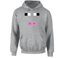 Minecraft Pig Face Halloween Costume Hoodie Minecraft Pig Face Halloween Costume Hoodie
