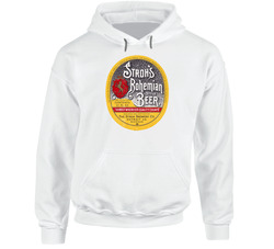 Stroh's Bohemian Style Beer Distressed Look Label Hoodie Stroh's Bohemian Style Beer Distressed Look Label Hoodie