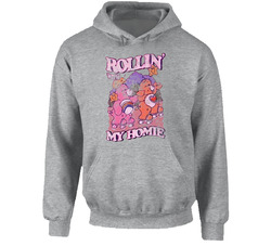 Rollin' With My Homie Funny Care Bears Worn Look Vintage Unisex Hoodie Rollin' With My Homie Funny Care Bears Worn Look Vintage Unisex Hoodie