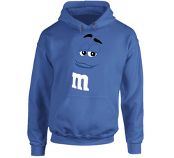Blue M&m Big Face Funny Halloween Costume Hoodie Blue M&m Big Face Funny Halloween Costume Hoodie