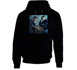 Lionel Messi And Cristiano Ronaldo Playing Chess Distressed Hoodie Lionel Messi And Cristiano Ronaldo Playing Chess Distressed Hoodie