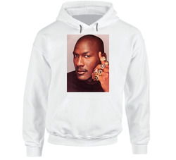 Michael Jordan Basketball Rings Photo Hoodie Michael Jordan Basketball Rings Photo Hoodie
