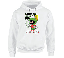 Spaced Out Marvin The Martian Smoking Weed Pot Stoner Retro Cartoon Parody Hoodie Spaced Out Marvin The Martian Smoking Weed Pot Stoner Retro Cartoon Parody Hoodie