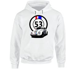 Herbie The Love Bug Movie Number 53 Plate Hoodie Herbie The Love Bug Movie Number 53 Plate Hoodie