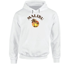Malibu Rum Cocktail Party Drinking California Beach Alcohol Logo Fan Hoodie