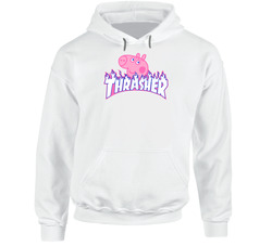 Thrasher Peppa Pig Mashup Parody Hoodie Thrasher Peppa Pig Mashup Parody Hoodie