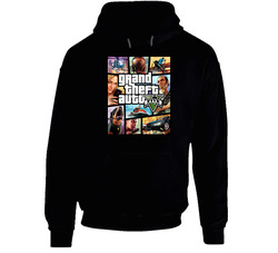 Grand Theft Auto V Game Cover Hoodie Grand Theft Auto V Game Cover Hoodie