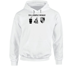 Porsche Simple Woman Coffee Pizza Car Logo Driving Fan Hoodie