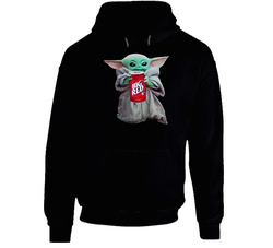Baby Yoda The Child Mandalorian Big Red Soda Pop Drink Hoodie