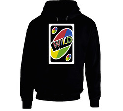 Wild Uno Card Game Fan Halloween Fancy Dress Hoodie