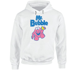 Mr Bubble Retro Vintage Bubblebath Logo Grunge Worn Look Hoodie