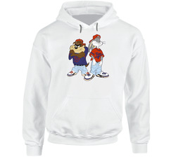 Bugs Bunny Tazmanian Devil Looney Toons Fan Hoodie