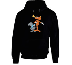 Rocky And Bullwinkle Retro Cartoon Character Hoodie Rocky And Bullwinkle Retro Cartoon Character Hoodie