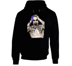 Joker Jared Leto Suicide Squad Movie Super Villain Black Hoodie Joker Jared Leto Suicide Squad Movie Super Villain Black Hoodie