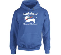 Dachshund Through The Snow Funny Christmas Xmas Love Dogs Hoodie