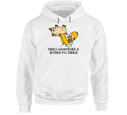 Homer And Spider Pig Cartoon Funny Hoodie