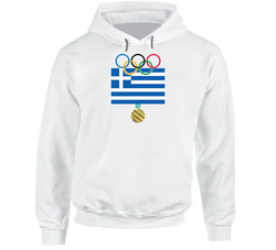 Greece Pyeongchang 2018 Winter Olympics Flag Gold Medal Hoodie Greece Pyeongchang 2018 Winter Olympics Flag Gold Medal Hoodie