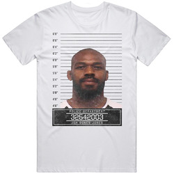 Jon Bones Jones Celebrtiy Mugshot Police Department T Shirt Jon Bones Jones Celebrtiy Mugshot Police Department T Shirt