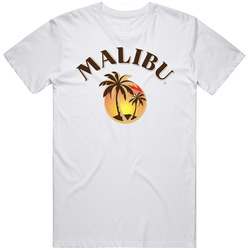 Malibu Rum Cocktail Party Drinking California Beach Alcohol Logo Fan T Shirt Malibu Rum Cocktail Party Drinking California Beach Alcohol Logo Fan T Shirt