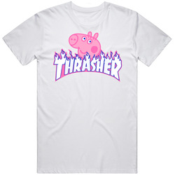 Thrasher Peppa Pig Mashup Parody T Shirt Thrasher Peppa Pig Mashup Parody T Shirt