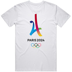 Paris 2024 Olympics 4 Logo T Shirt Paris 2024 Olympics 4 Logo T Shirt