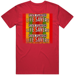 Five Flavor Life Savers Candy Retro Look T Shirt Five Flavor Life Savers Candy Retro Look T Shirt