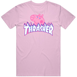 Thrasher Peppa Pig Mashup Parody Kids T Shirt Thrasher Peppa Pig Mashup Parody Kids T Shirt