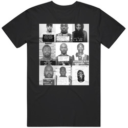 Famous Rappers Mugshot Collage Rap Hip Hop Music Fan T Shirt Famous Rappers Mugshot Collage Rap Hip Hop Music Fan T Shirt