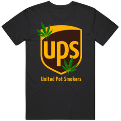 United Pot Smokers Ups Parody Weed Cannabis T Shirt United Pot Smokers Ups Parody Weed Cannabis T Shirt