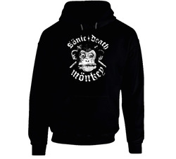 Sonic Death Monkey Kathleen Turner Overdrive Black Hooded Sweatshirt Hoodie Sonic Death Monkey Kathleen Turner Overdrive Black Hooded Sweatshirt Hoodie