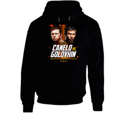 Canelo Alvarez Vs Gennady Golovkin 2017 Fight Card Black Hooded Sweatshirt Hoodie
