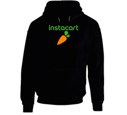 Instacart Website Title And Logo Black Hooded Sweatshirt Hoodie Instacart Website Title And Logo Black Hooded Sweatshirt Hoodie