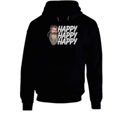 Duck Dynasty Happy Black Black Hooded Sweatshirt Hoodie Duck Dynasty Happy Black Black Hooded Sweatshirt Hoodie