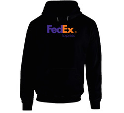 Fedex Express Shipping Company Logo Black Hooded Sweatshirt Hoodie Fedex Express Shipping Company Logo Black Hooded Sweatshirt Hoodie