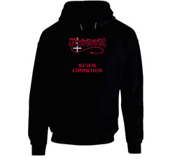Possessed Seven Churches Black Hooded Sweatshirt Hoodie Possessed Seven Churches Black Hooded Sweatshirt Hoodie