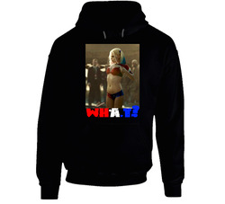 Harley Quinn Margot Robbie Comic Book Movie Suicide Squad Black Hooded Sweatshirt Hoodie Harley Quinn Margot Robbie Comic Book Movie Suicide Squad Black Hooded Sweatshirt Hoodie