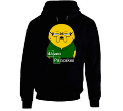Bacon Pancakes t-shirt adventure time tee jake and finn Black Hooded Sweatshirt Hoodie Bacon Pancakes t-shirt adventure time tee jake and finn Black Hooded Sweatshirt Hoodie