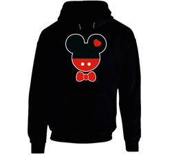 Mickey Icon Tie Black Hooded Sweatshirt Hoodie Mickey Icon Tie Black Hooded Sweatshirt Hoodie
