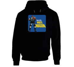Retro Major Matt Mason Cool Black Hooded Sweatshirt Hoodie Retro Major Matt Mason Cool Black Hooded Sweatshirt Hoodie
