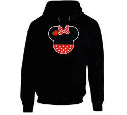 Minnie Icon Bow Black Hooded Sweatshirt Hoodie Minnie Icon Bow Black Hooded Sweatshirt Hoodie