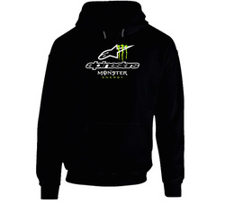 Alpinestars Me Sport Logo Black Black Hooded Sweatshirt Hoodie Alpinestars Me Sport Logo Black Black Hooded Sweatshirt Hoodie