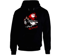 Bleach Anime Ichigo Manga Shinnigama Black Hooded Sweatshirt Hoodie Bleach Anime Ichigo Manga Shinnigama Black Hooded Sweatshirt Hoodie