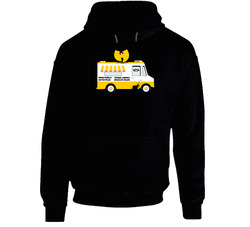 Wu Tang Ice Cream Truck French Vanilla Rap Group Logo Black Hooded Sweatshirt Hoodie Wu Tang Ice Cream Truck French Vanilla Rap Group Logo Black Hooded Sweatshirt Hoodie