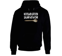 Wooden Spoon Survivor Tee Black Hooded Sweatshirt Hoodie Wooden Spoon Survivor Tee Black Hooded Sweatshirt Hoodie