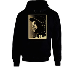 Jay Dee Slum Village Rap Black Hooded Sweatshirt Hoodie Jay Dee Slum Village Rap Black Hooded Sweatshirt Hoodie
