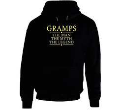 22084330 Gramps The Man The Myth The Legend Black Hooded Sweatshirt Hoodie 22084330 Gramps The Man The Myth The Legend Black Hooded Sweatshirt Hoodie