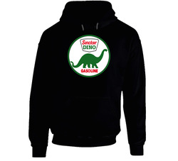 Dino Sinclair Dinosaur Oil Gasoline Retro Black Hooded Sweatshirt Hoodie