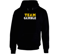 Team Gamble Sports Family Reunion Last Name Surname Black Hooded Sweatshirt Hoodie